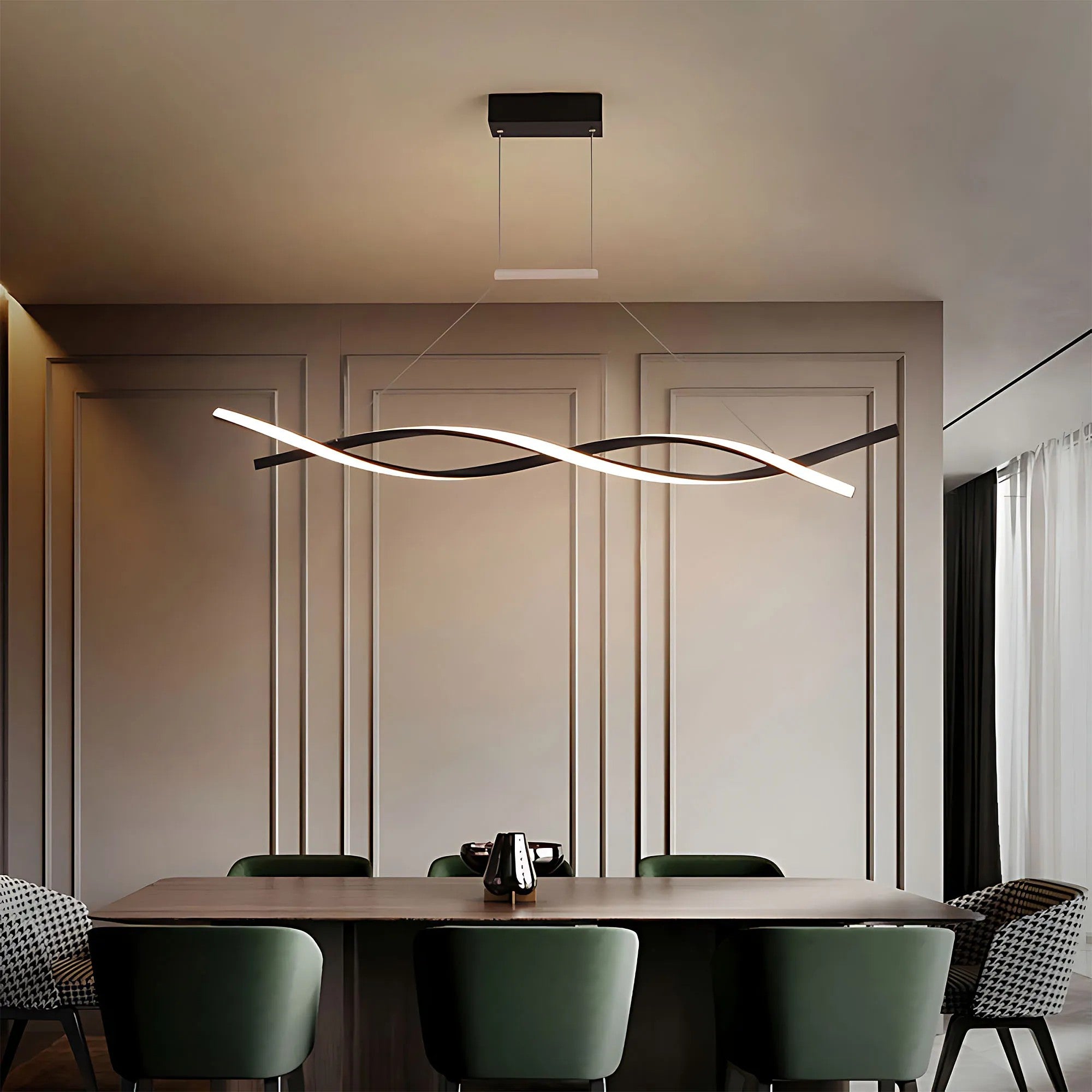 LAMPA SUFITOWA WISZĄCA LED LHJ020-CP CZARNA 7