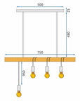 LAMPA SUFITOWA WISZĄCA BOHO LINE APP974-4CP 7
