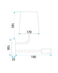 LAMPA ŚCIENNA KINKIET APP1610-2W Black 7