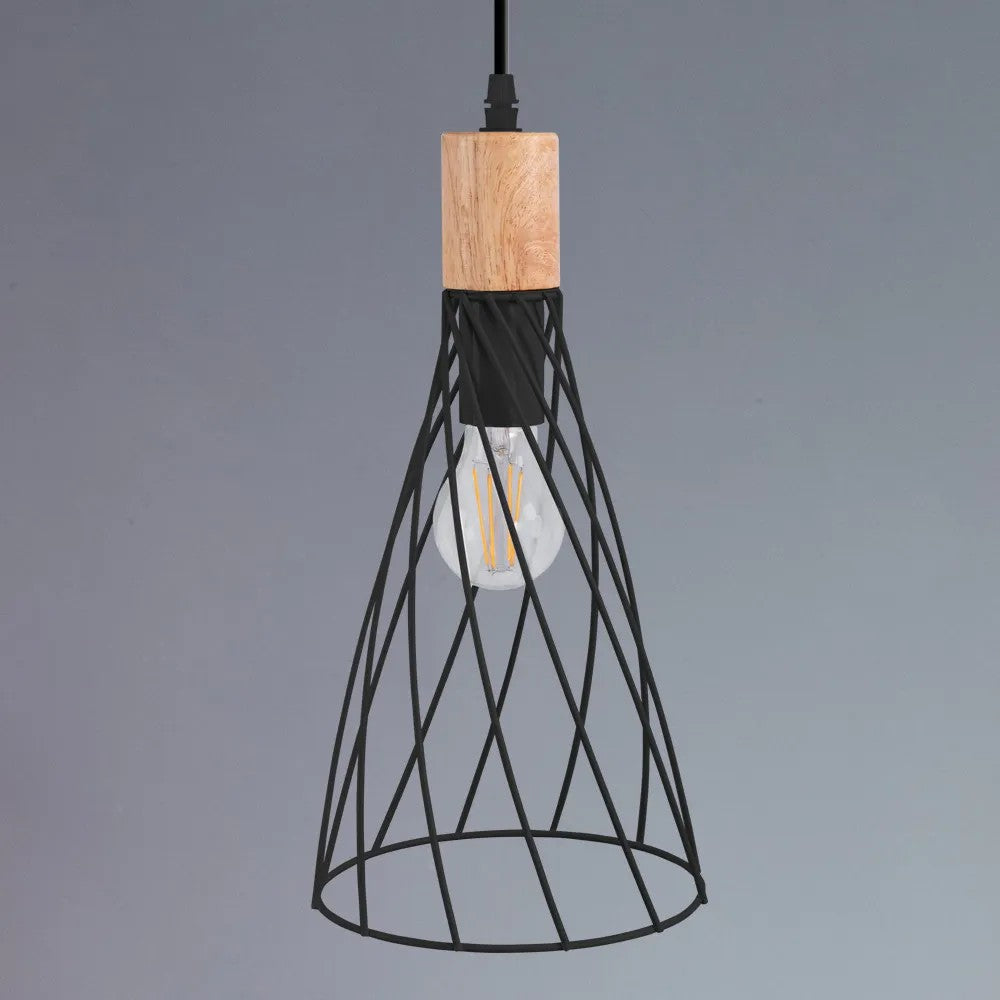 LAMPA SUFITOWA WISZĄCA APP1268-1CP Czarna 7