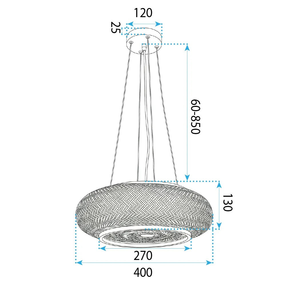 Lampa Sufitowa Wisząca Boho APP1908-3CP 7