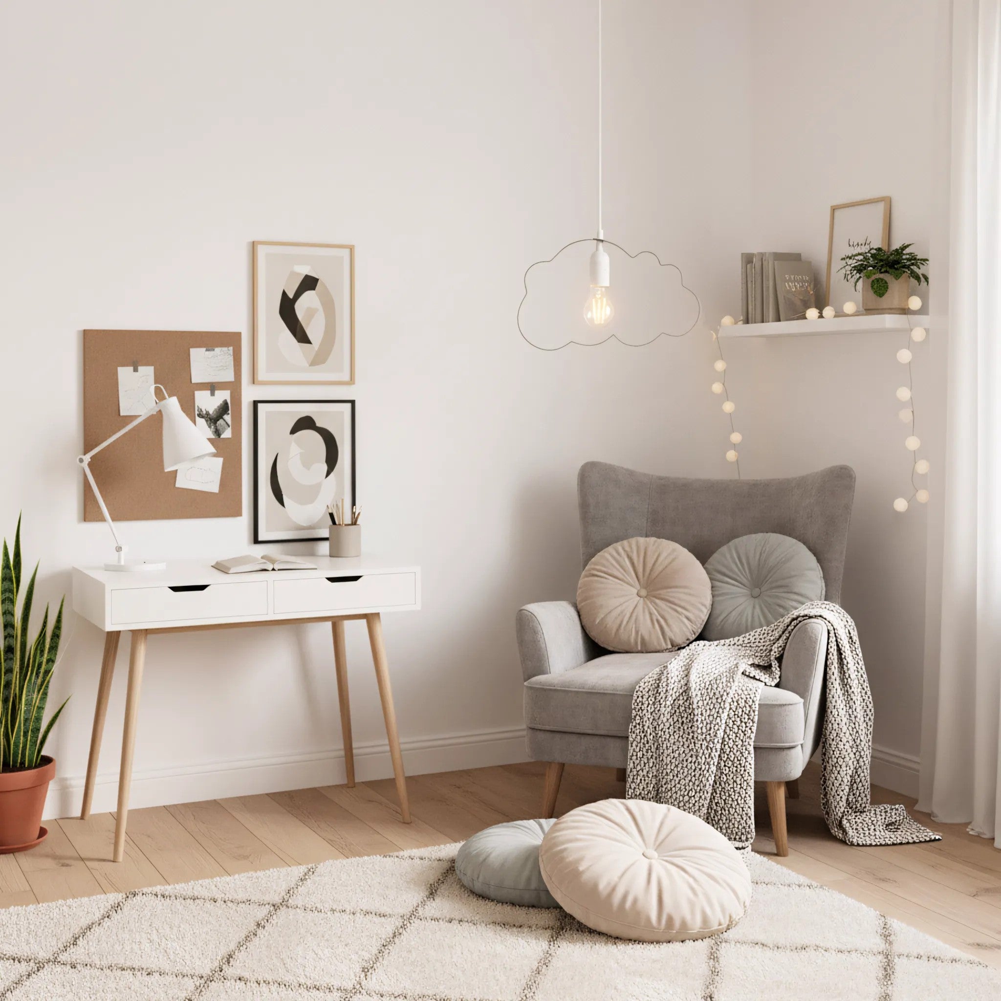 LAMPA WISZĄCA CHMURKA SZARA 7