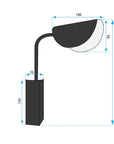 LAMPA ŚCIENNA KINKIET APP1262-1W Czarny 7