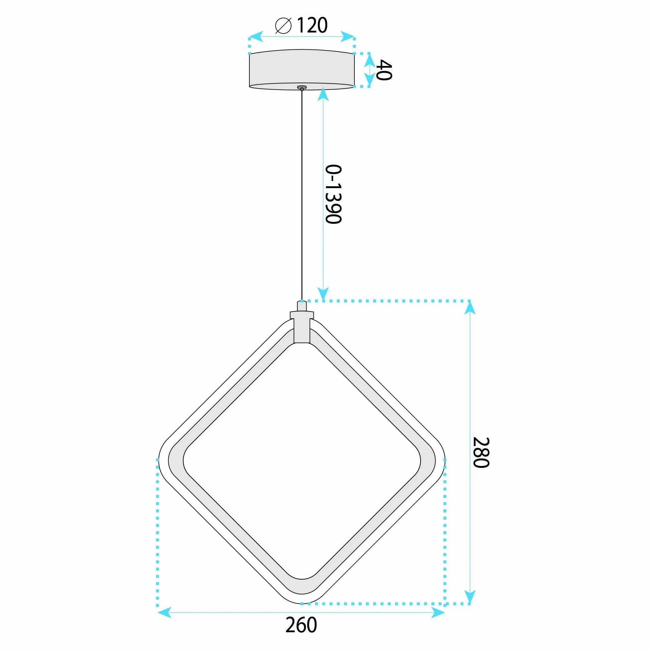 Lampa Sufitowa Wisząca LED LHJ127-W Chrom 7