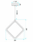 Lampa Sufitowa Wisząca LED LHJ127-W Chrom 7