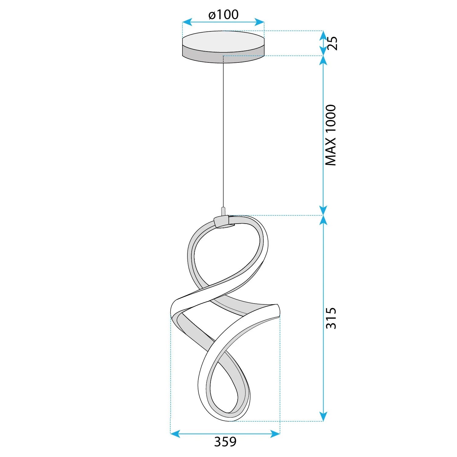 LAMPA WISZĄCA LED G074-1CP Złota 7