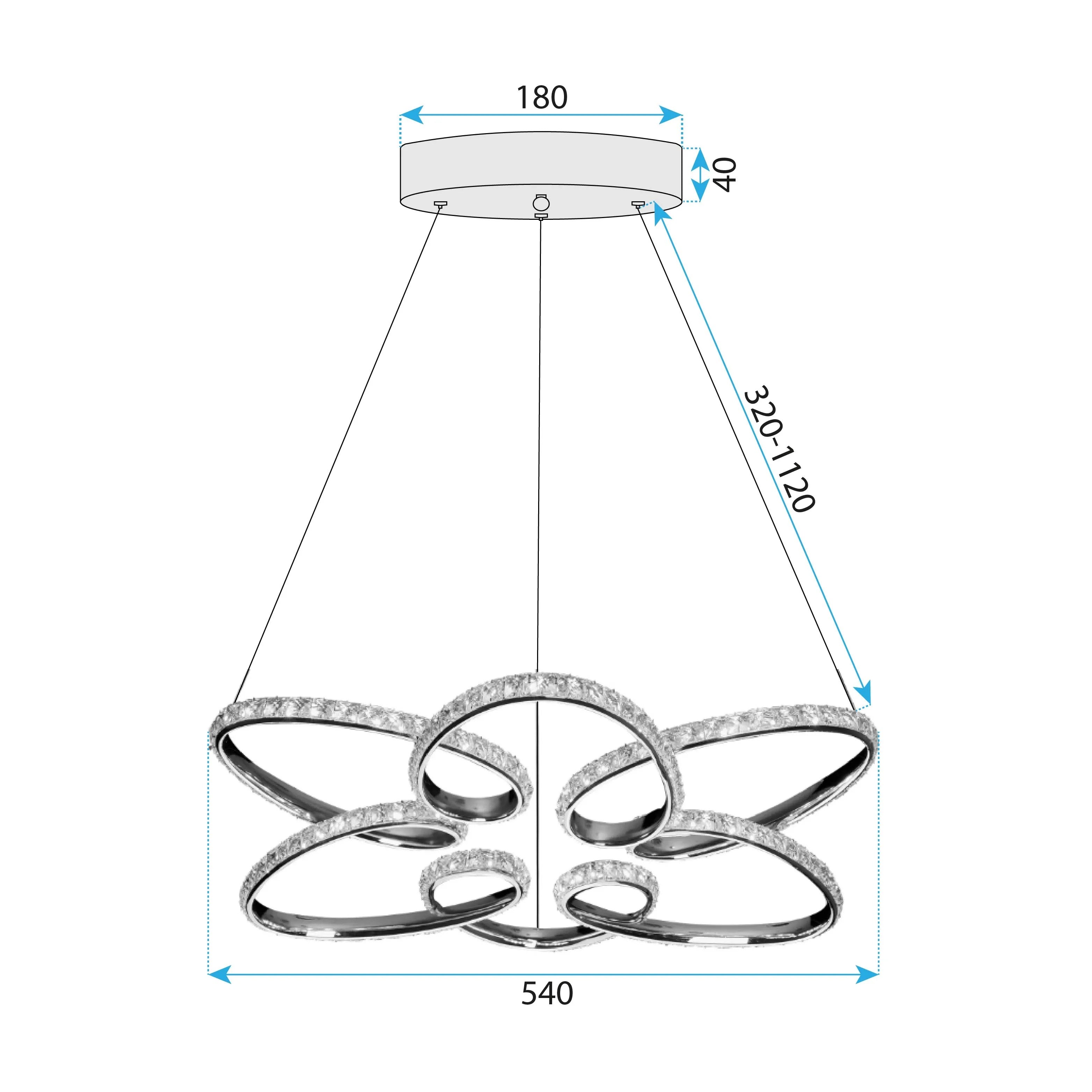 LAMPA WISZĄCA LED G002-CP CHROM 7