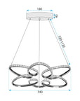 LAMPA WISZĄCA LED G002-CP CHROM 7