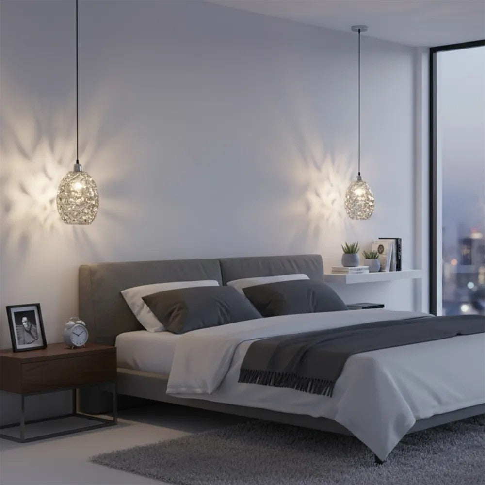 Lampa Wisząca Szklana APP564-1CP CHROM 7