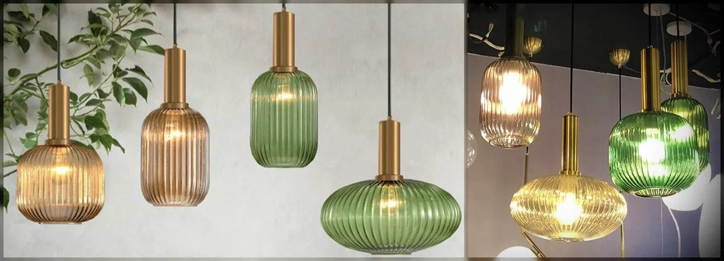 Lampa Sufitowa Wisząca Szklana APP465-1CP Zielona 7