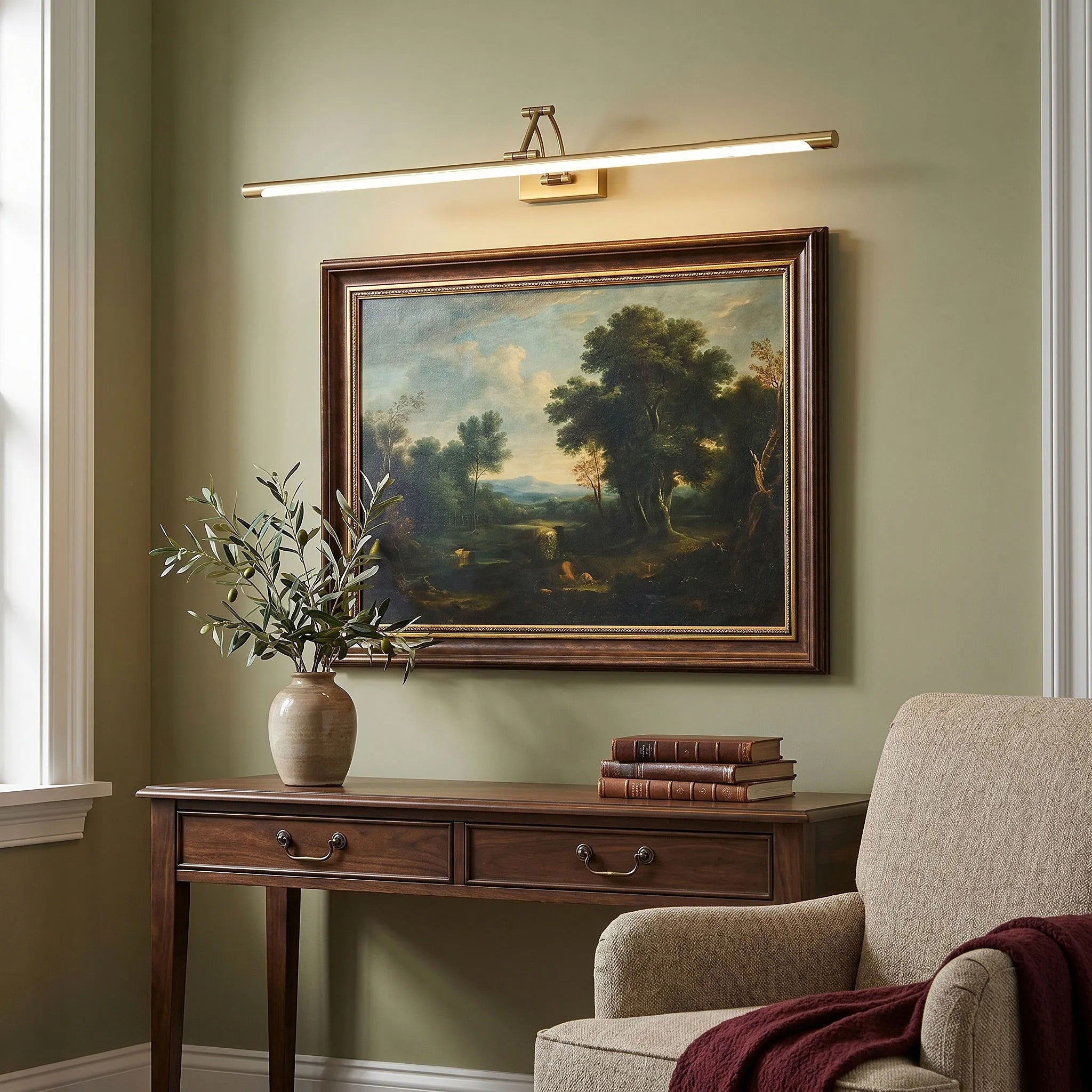 Kinkiet Łazienkowy SWE024-1W 80cm Złoty Szczotkowany 7
