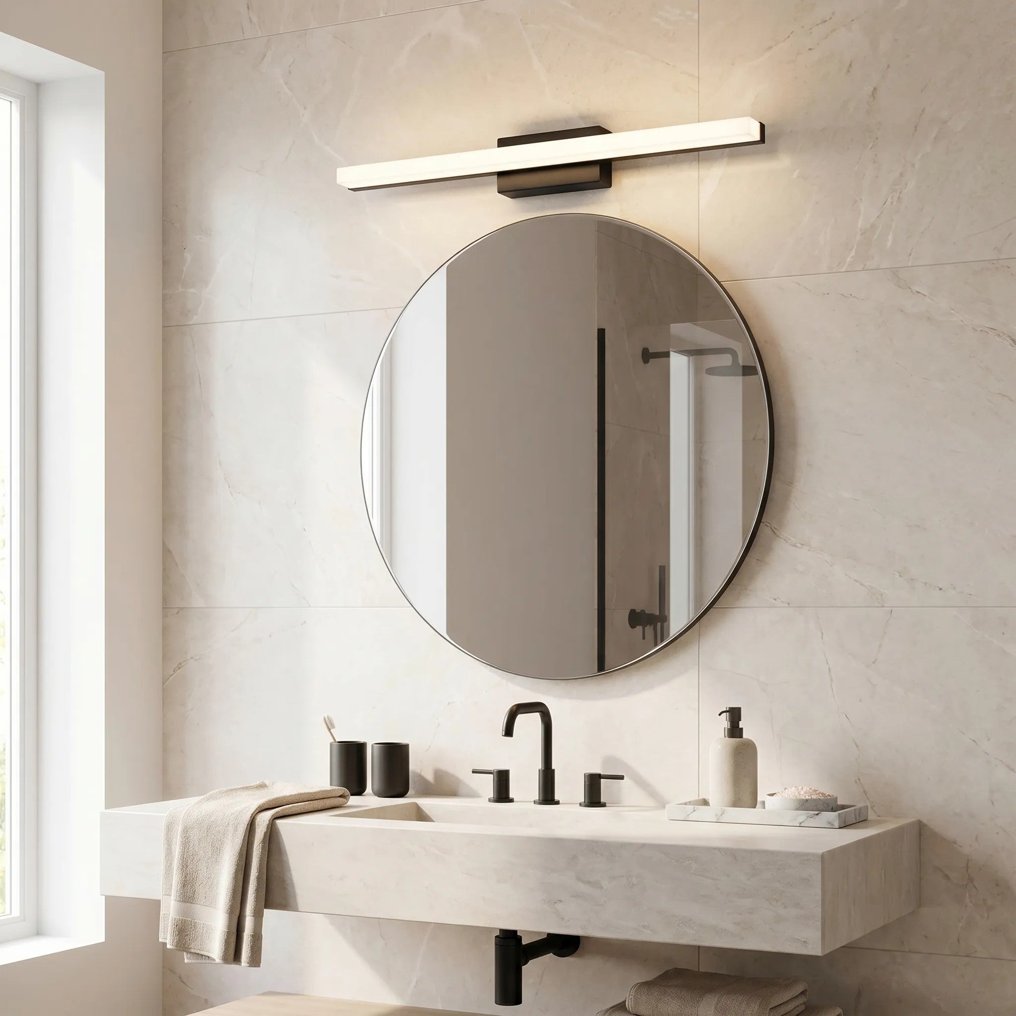 KINKIET ŁAZIENKOWY LED 60CM APP1855-1W BLACK 7