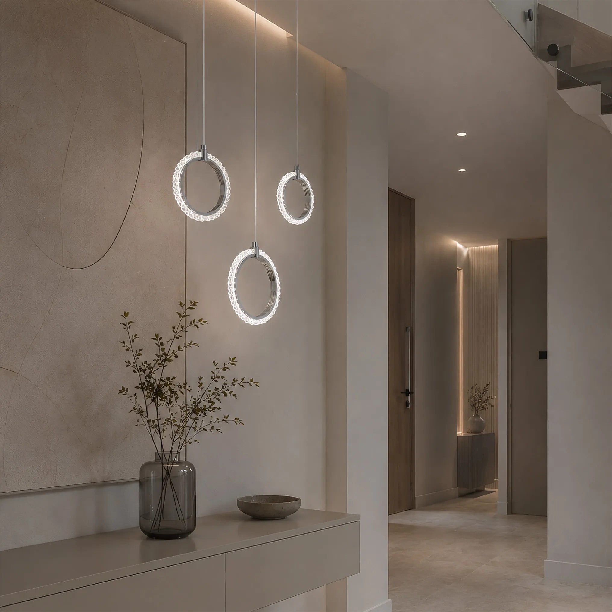 Lampa Sufitowa Wisząca LED LHJ126-W Chrom 7