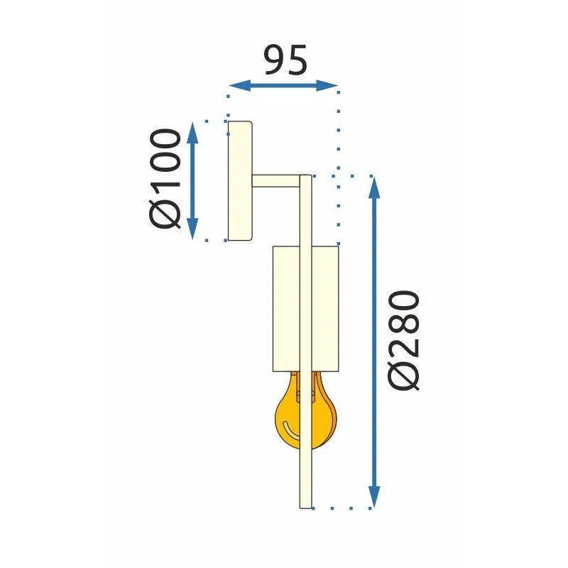 LAMPA ŚCIENNA KINKIET APP922-1W Złota 7