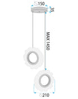 LAMPA SUFITOWA WISZĄCA LED LHJ103-2CP ZŁOTA 7