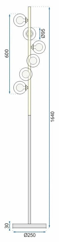 Lampa Stojąca Podłogowa APP917-6F 7