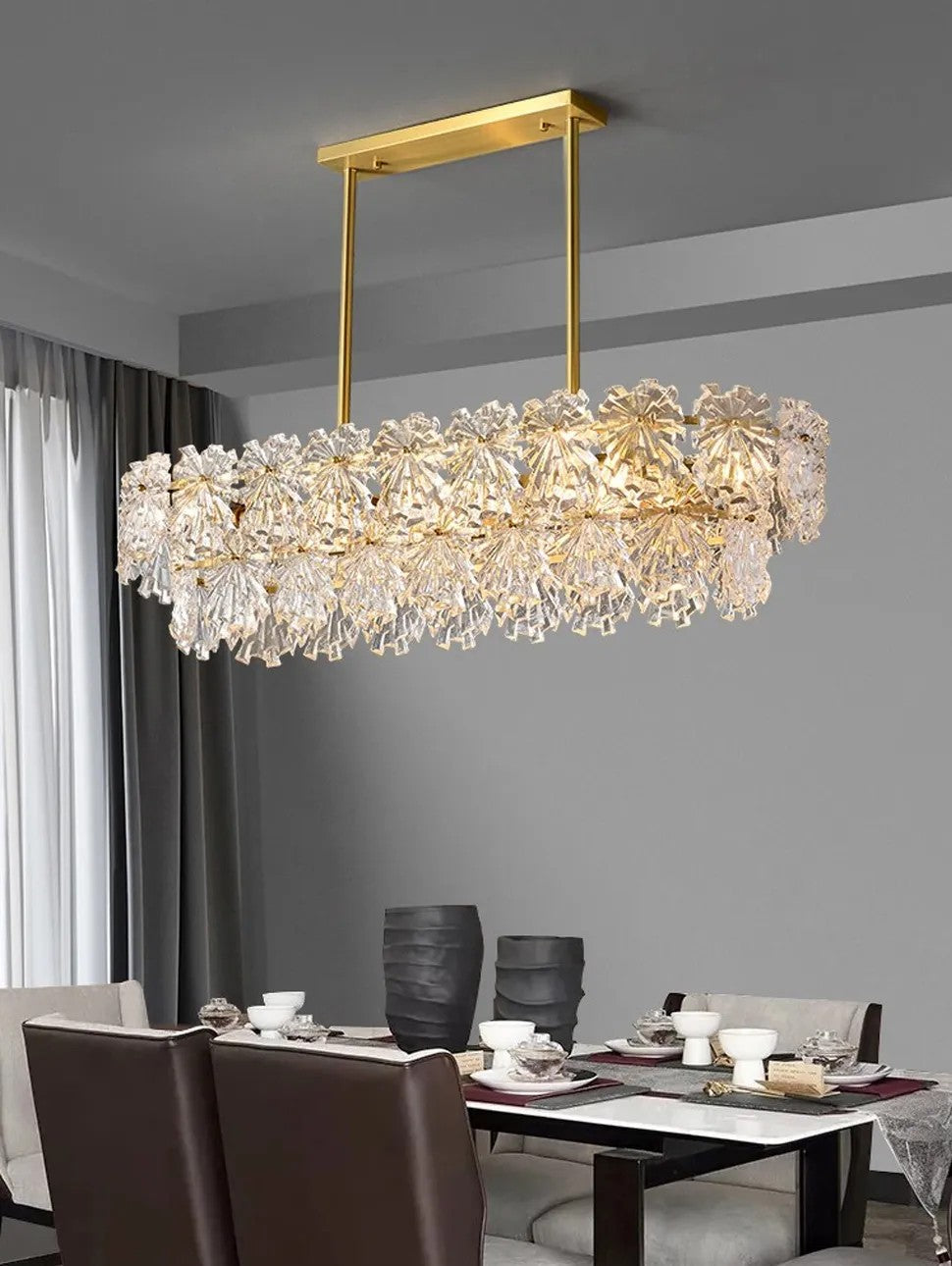 LAMPA KRYSZTAŁOWA WISZĄCA APP1198-4CP ZŁOTA 7