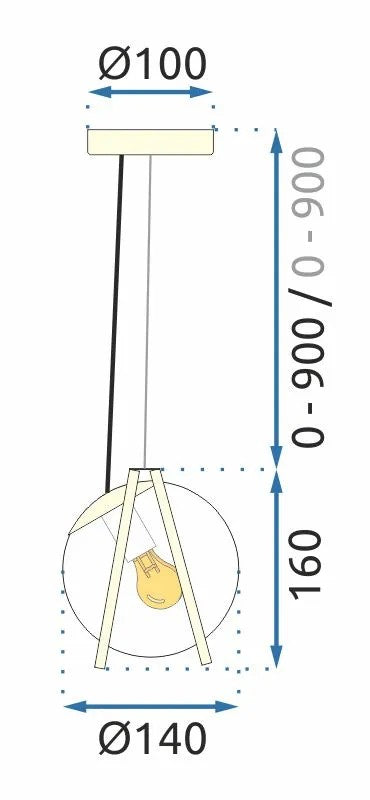 Lampa Wisząca APP1088-1CP Złota 7