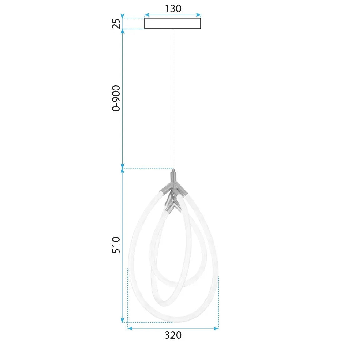 LAMPA WISZĄCA LED G018-CP ZŁOTA 7
