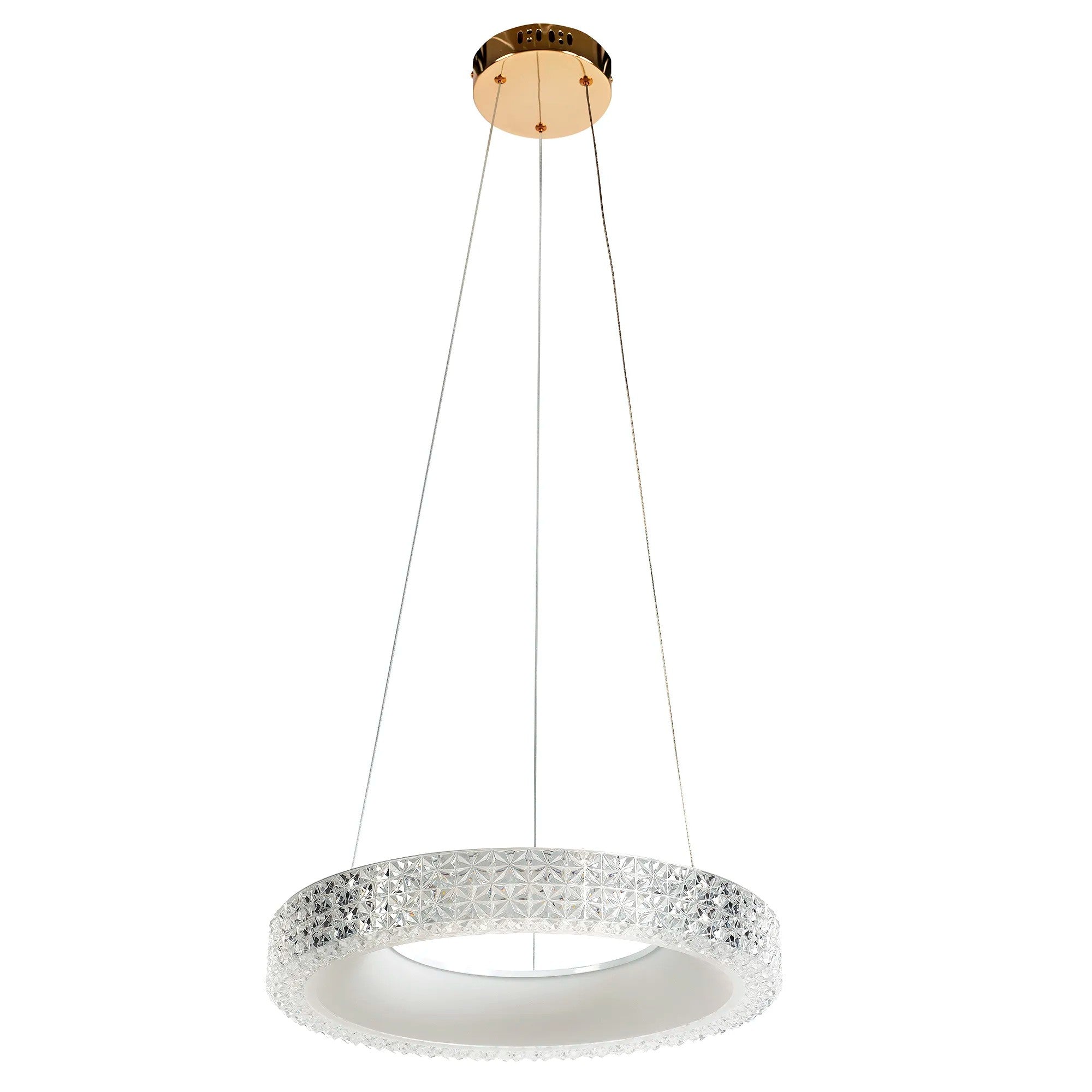 LAMPA WISZĄCA LED MS001-CP Różowe Złoto 40cm 7
