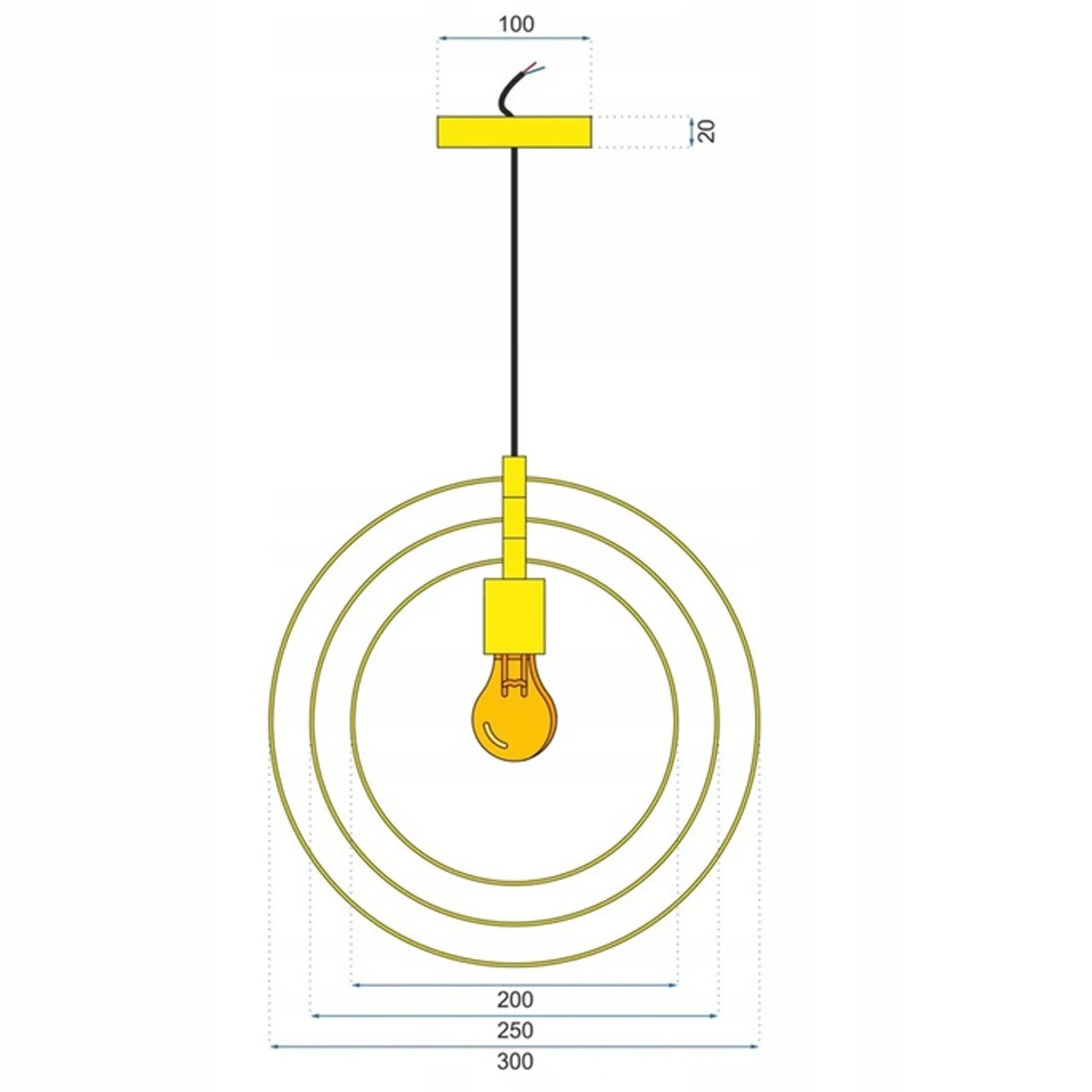 Lampa Sufitowa Metalowa Pierścieniowa APP286-1CP Złota 7