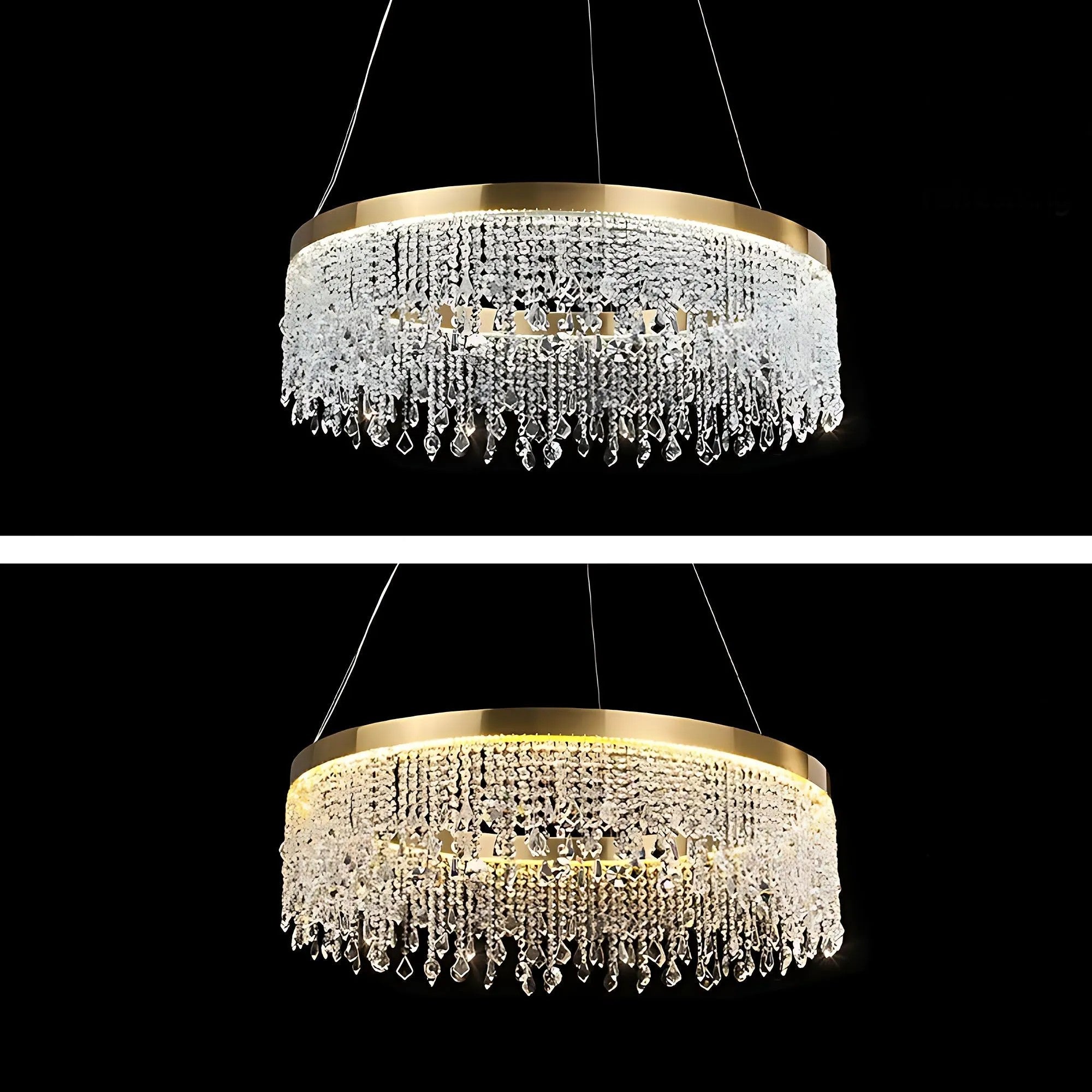 LAMPA SUFITOWA WISZĄCA LED APP1731-1CP Złota 60cm 7