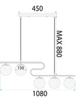 LAMPA SUFITOWA WISZĄCA Gold APP1599-5CP 7