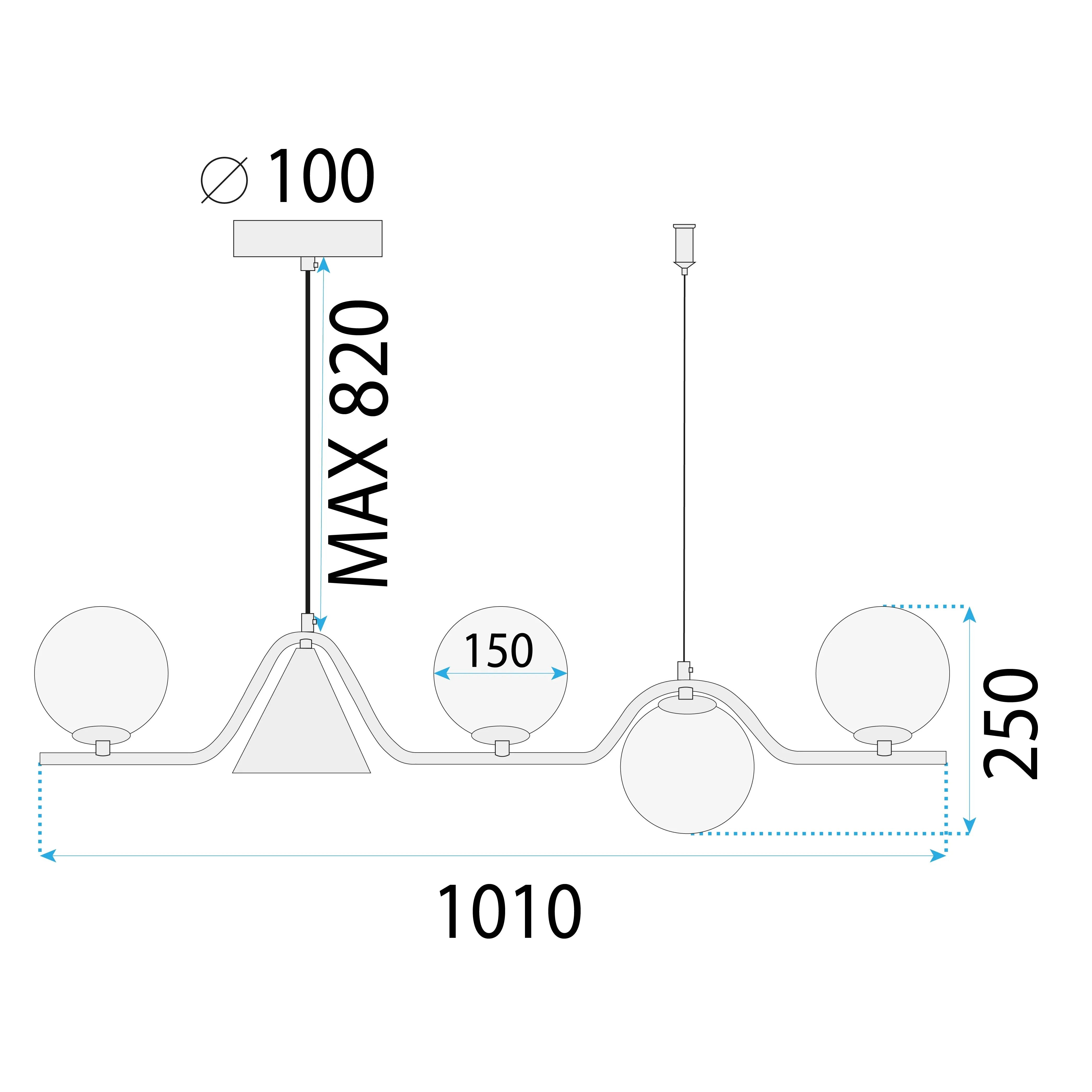 LAMPA SUFITOWA WISZĄCA Gold APP1662-5CP 7
