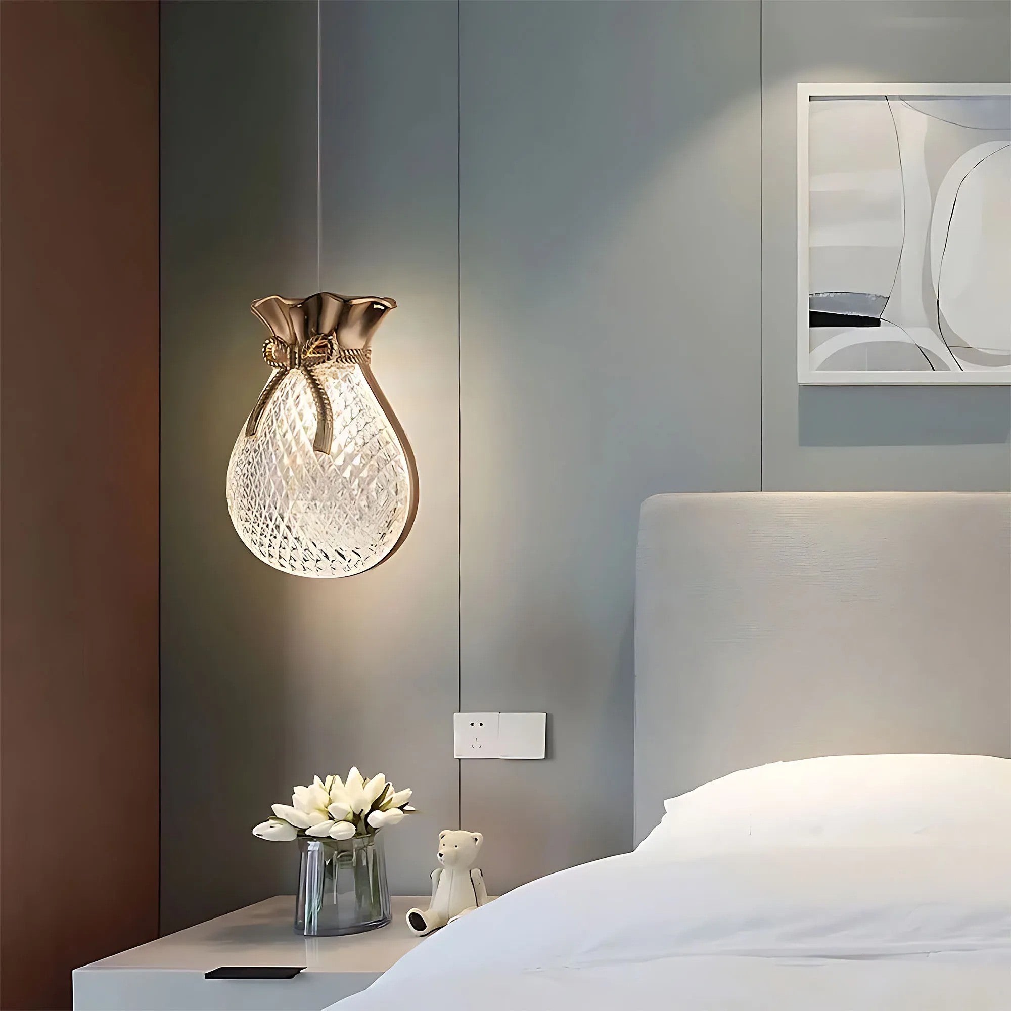 LAMPA SUFITOWA WISZĄCA LHJ107-1CP JASNE RÓŻOWE ZŁOTO 7