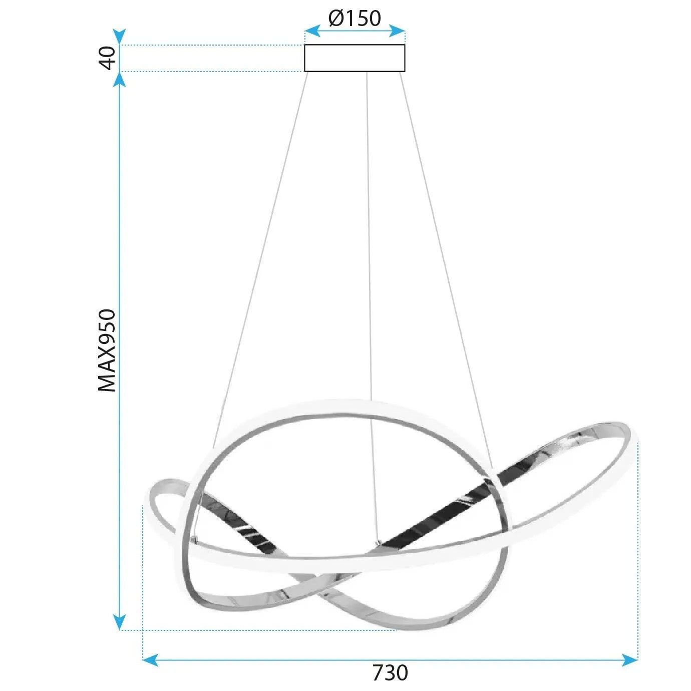 LAMPA WISZĄCA LED G078-1CP ZŁOTA 7
