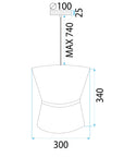 LAMPA SUFITOWA WISZĄCA APP1504-1CP WHITE 7