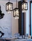Lampa Wisząca Kryształowa APP1110-1CP Czarna 7