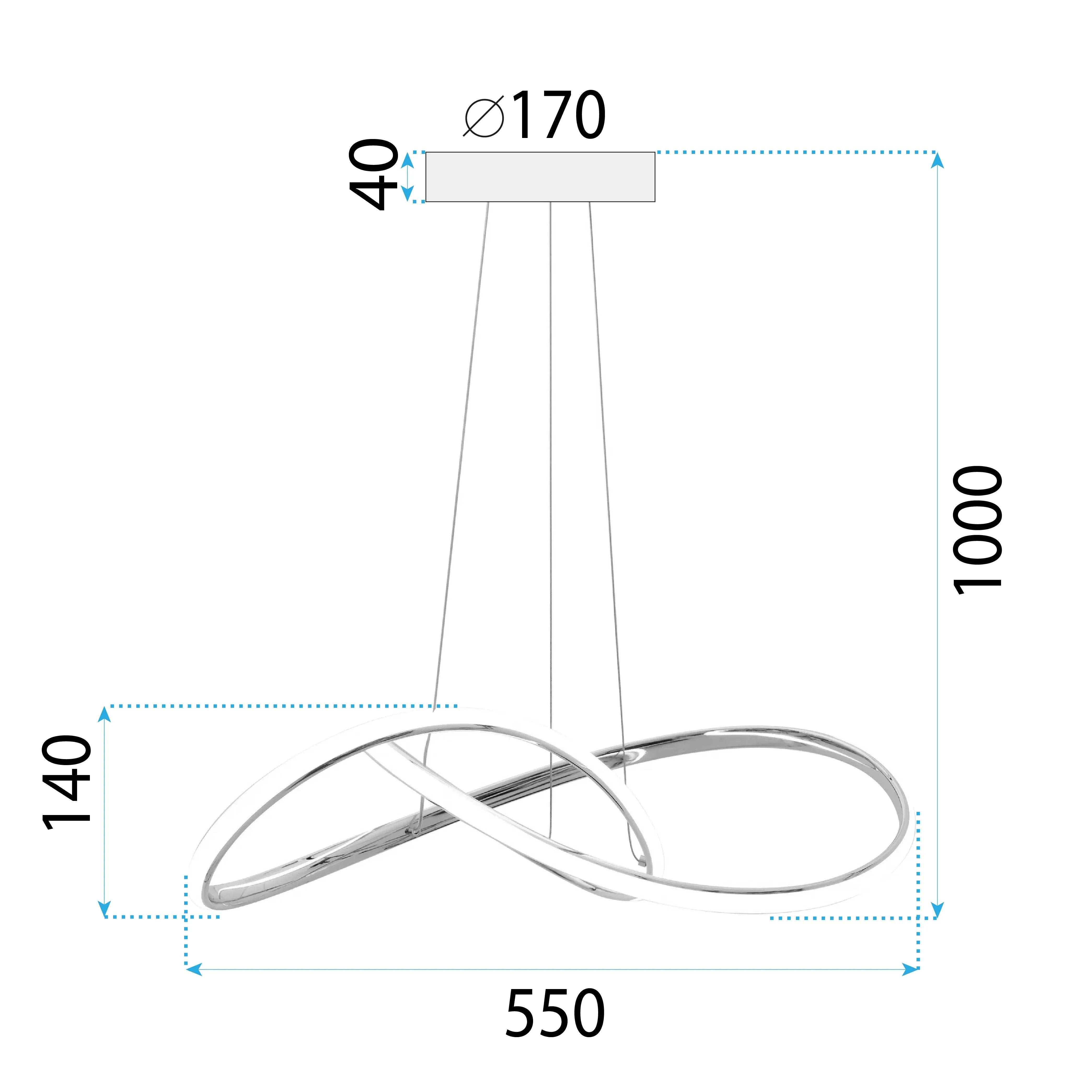 LAMPA SUFITOWA WISZĄCA LED APP1601-CP Gold 7