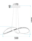 LAMPA SUFITOWA WISZĄCA LED APP1601-CP Gold 7