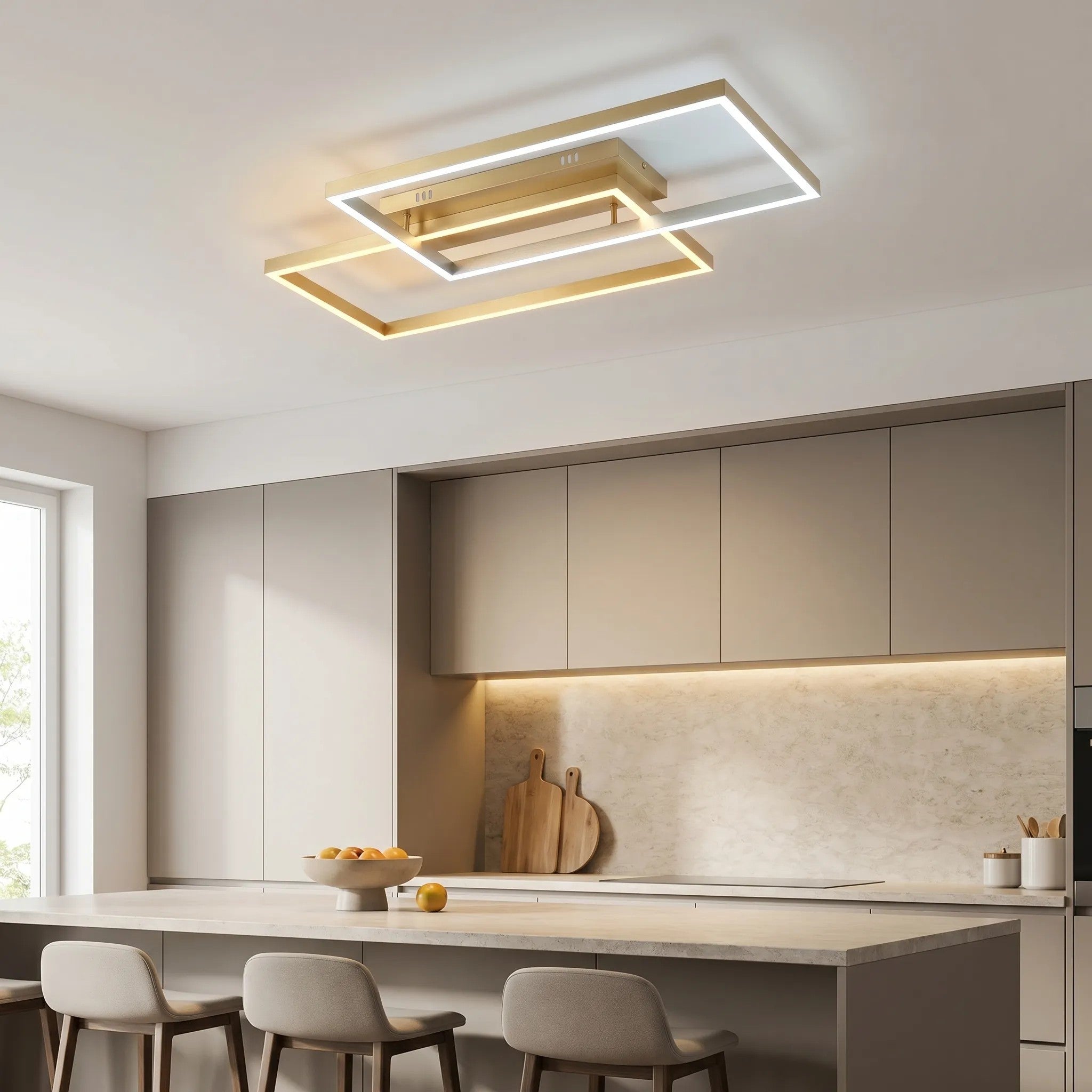 LAMPA SUFITOWA LED SWE060-C PLAFON ZŁOTA SZCZOTKOWANA 7
