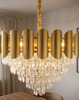 Lampa Wisząca Z Kryształami SWE100-CP 60cm Złota 7