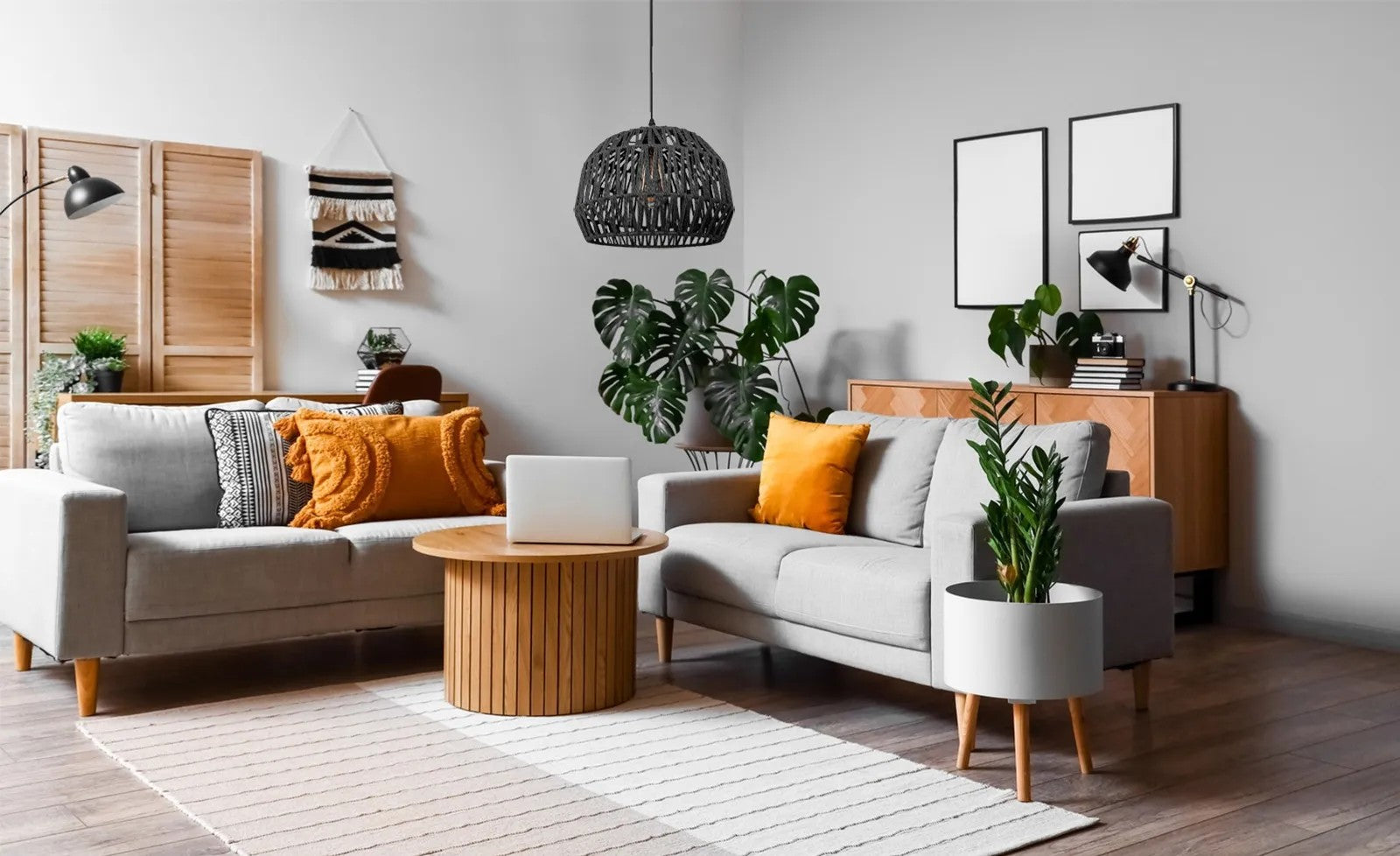 Lampa Wisząca Boho APP1483-1CP Czarna 7