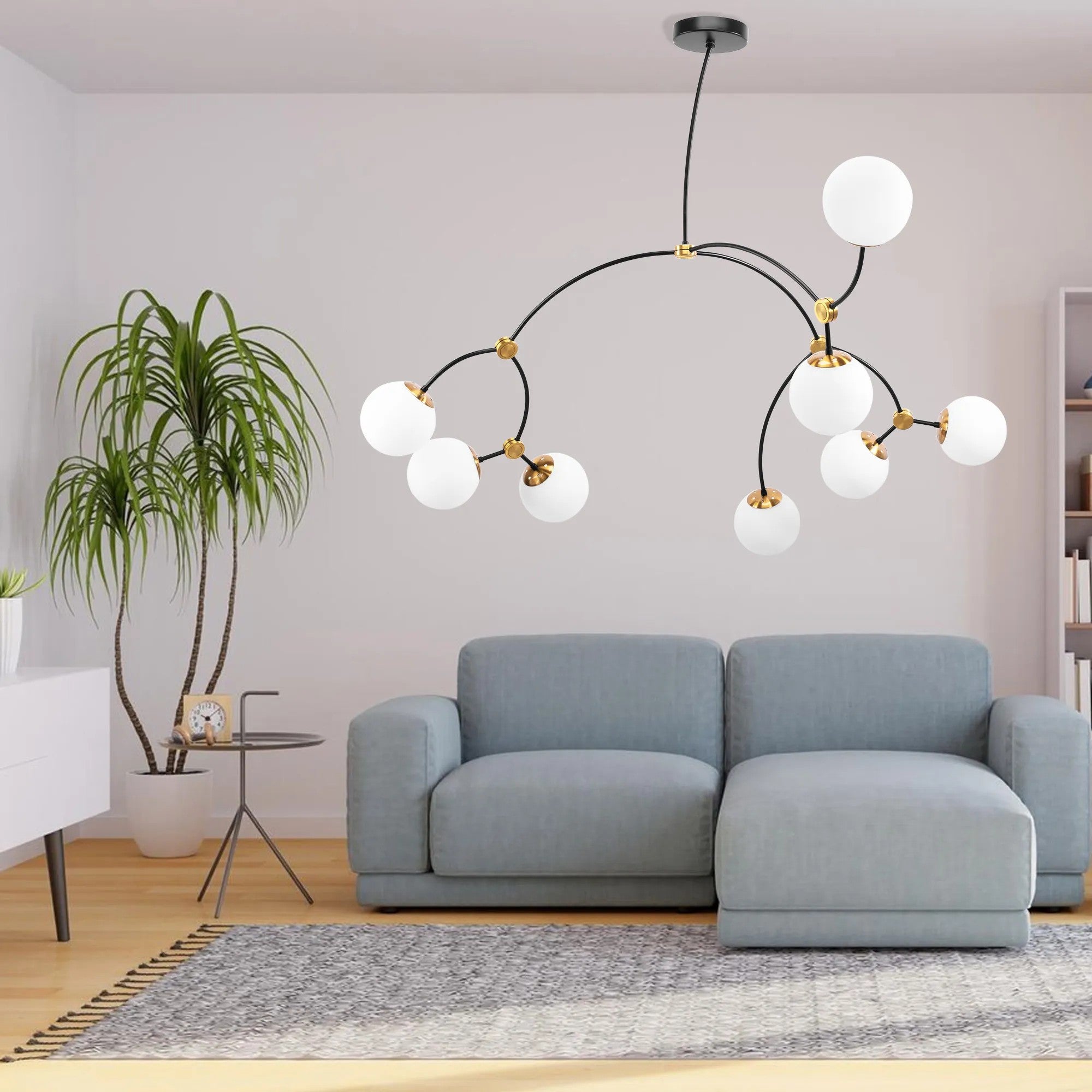 LAMPA WISZĄCA SUFITOWA CZARNY MAT APP1673-8CP 7