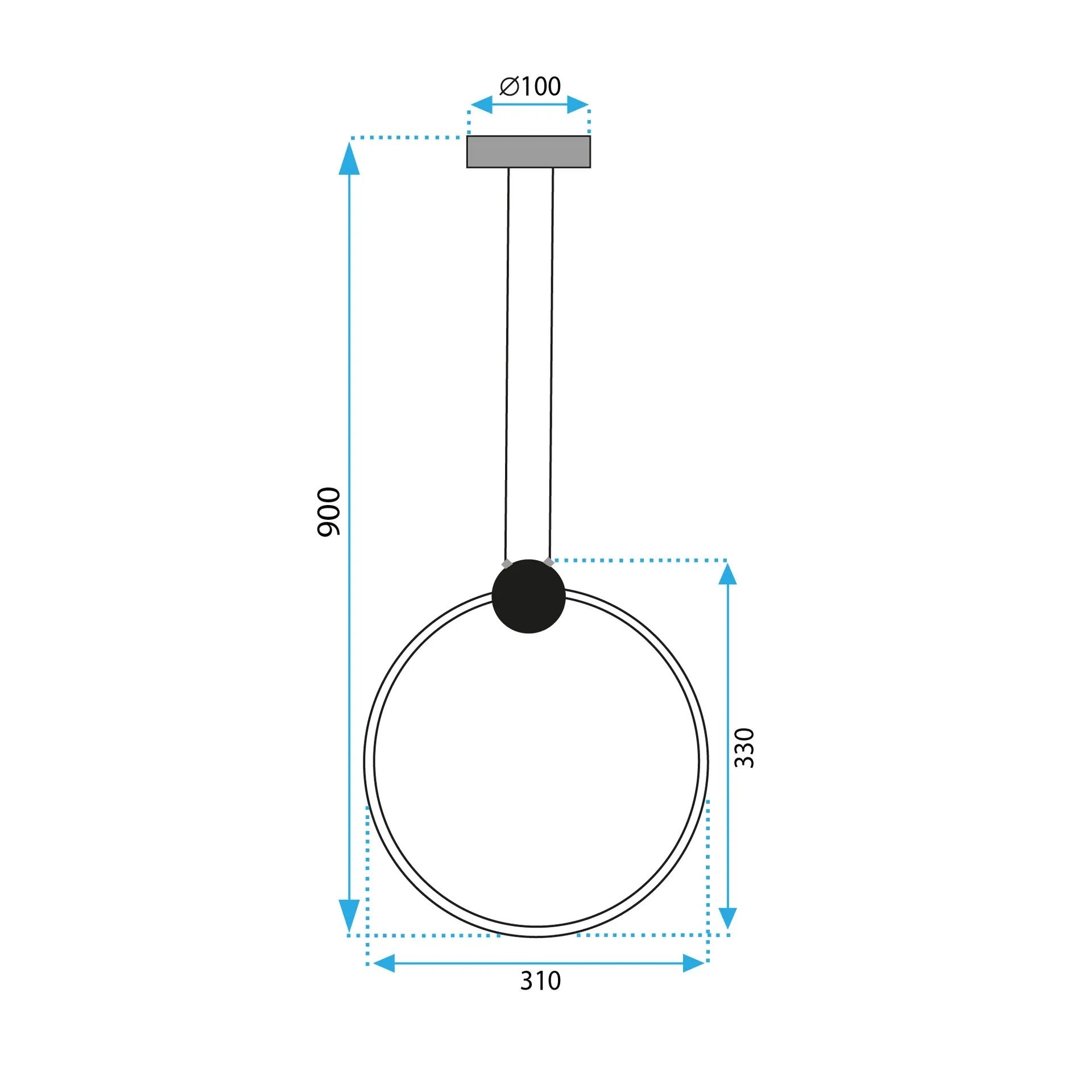 LAMPA SUFITOWA WISZĄCA LED APP1393-CP GOLD 30cm 7