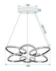 LAMPA WISZĄCA LED G001-CP ZŁOTA 7