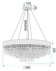 Lampa Sufitowa Wisząca APP1787-16CP 60 Cm Złota 7