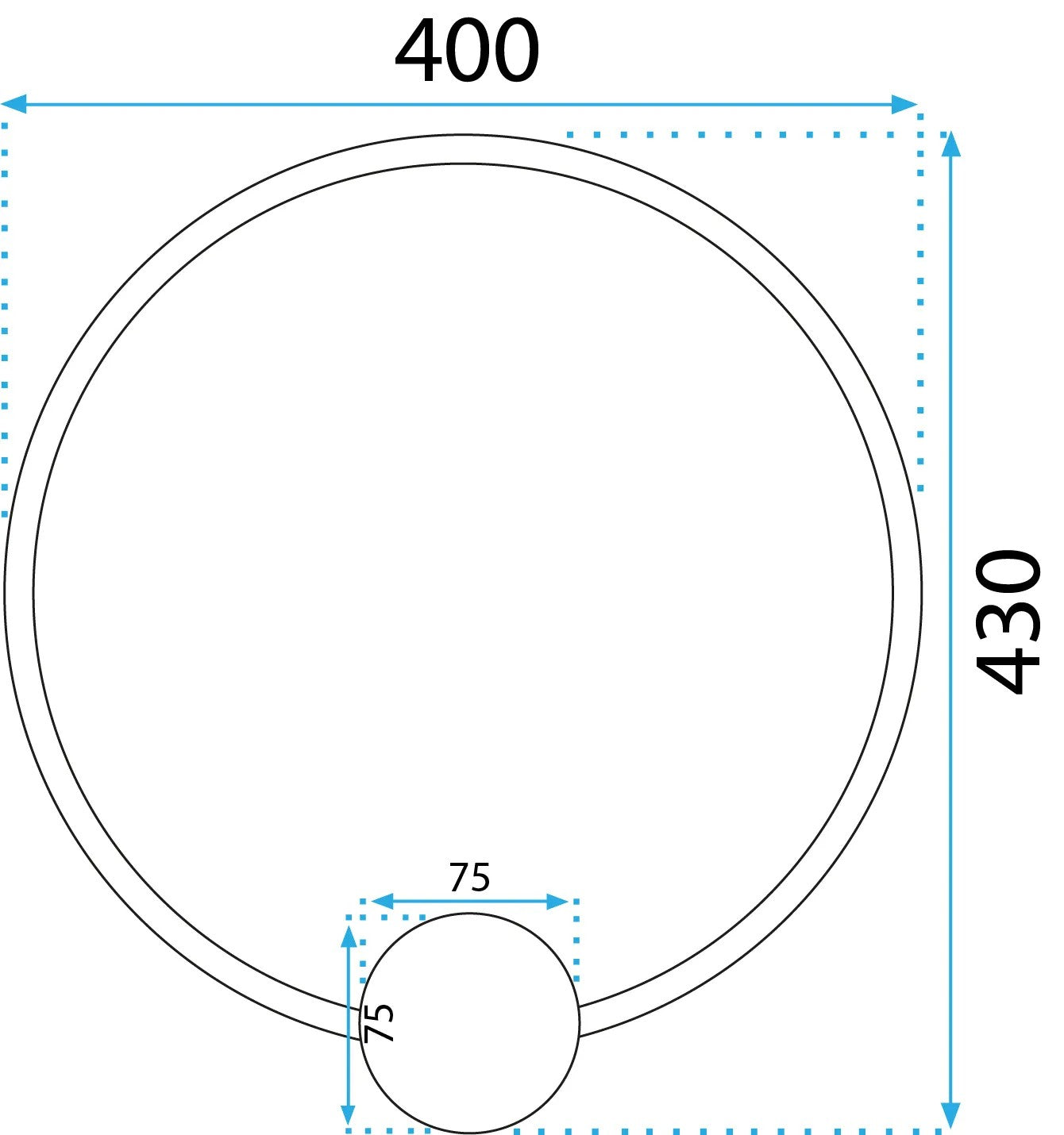 LAMPA ŚCIENNA KINKIET LED APP1386-CW BLACK 40cm 7