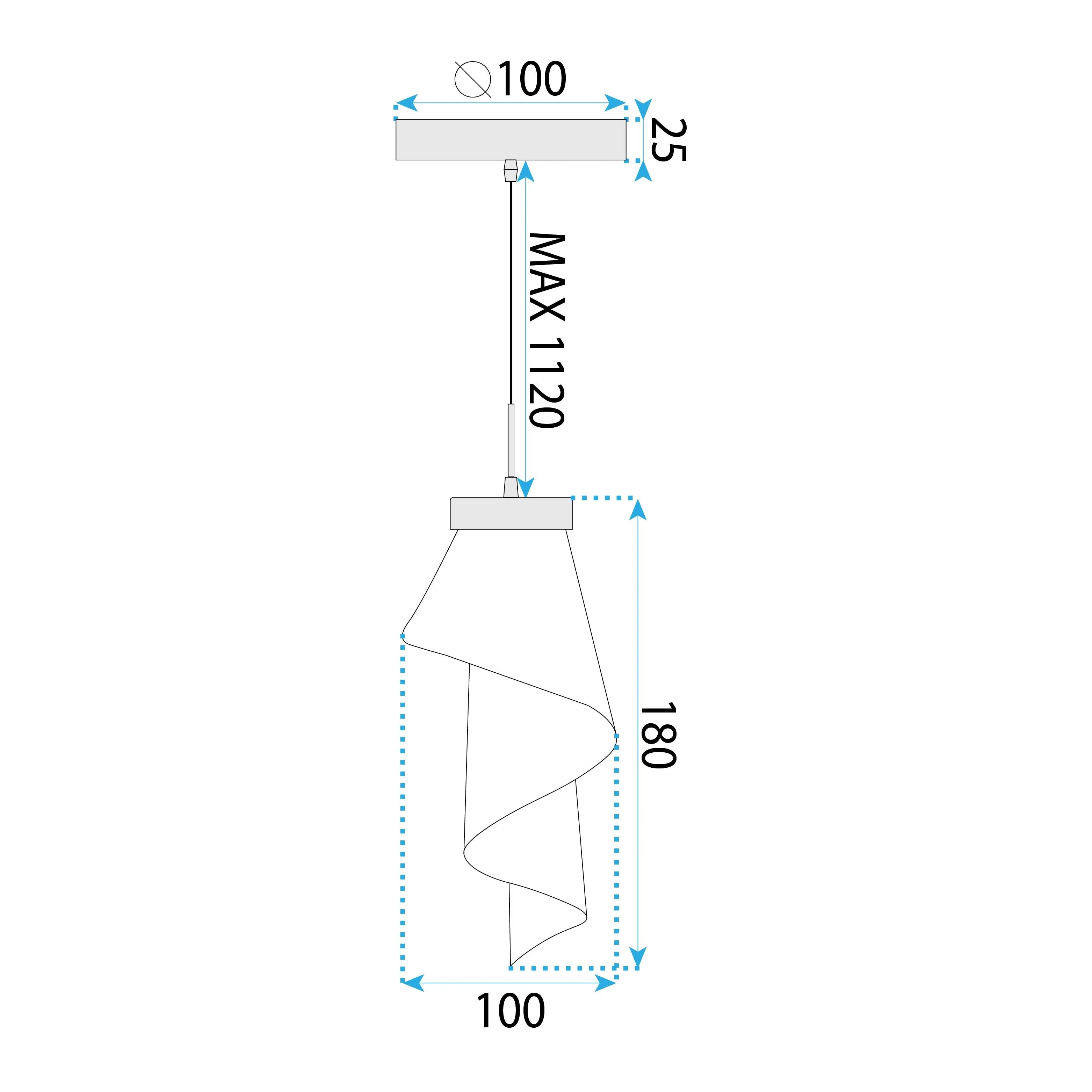 Lampa Sufitowa APP1765-1CP Różowe Złoto 7