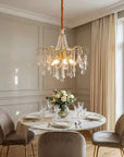 Lampa Wisząca Z Kryształami SWE081-CP 60cm Złota 7