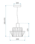 Lampa Sufitowa Wisząca APP942-1CP Set 36cm Złota 7