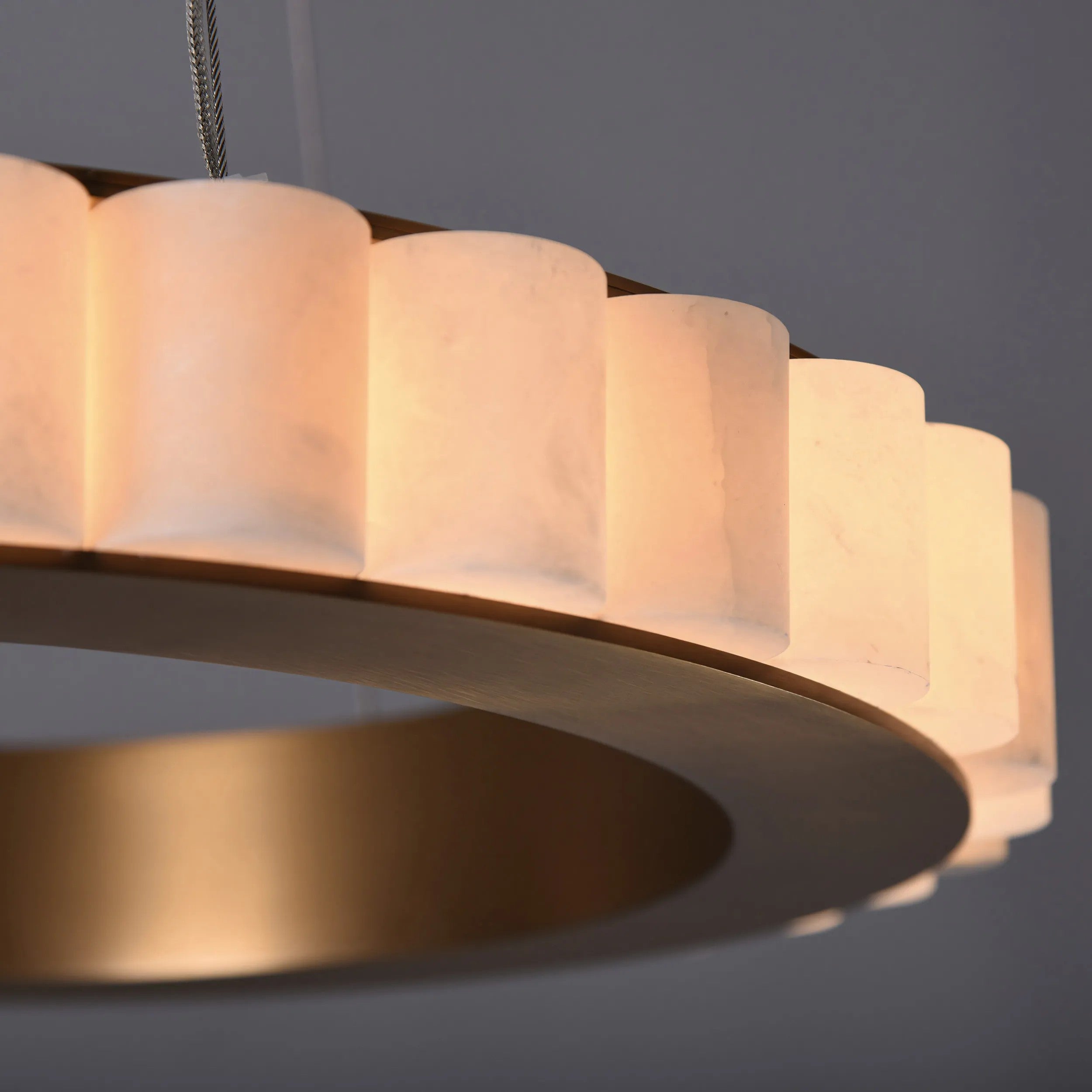 LAMPA SUFITOWA WISZĄCA LED APP1801-CP Brush Gold 7