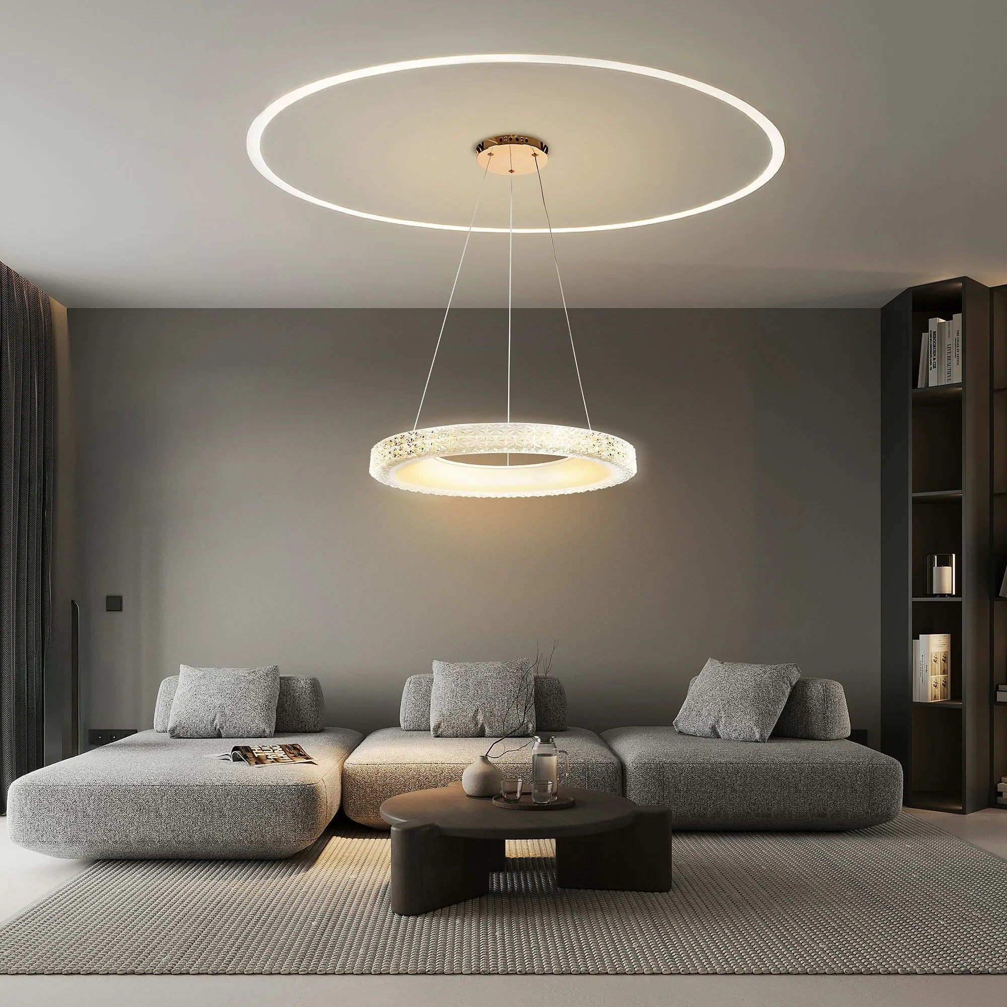 LAMPA WISZĄCA LED MS002-CP Różowe Złoto 60cm 7
