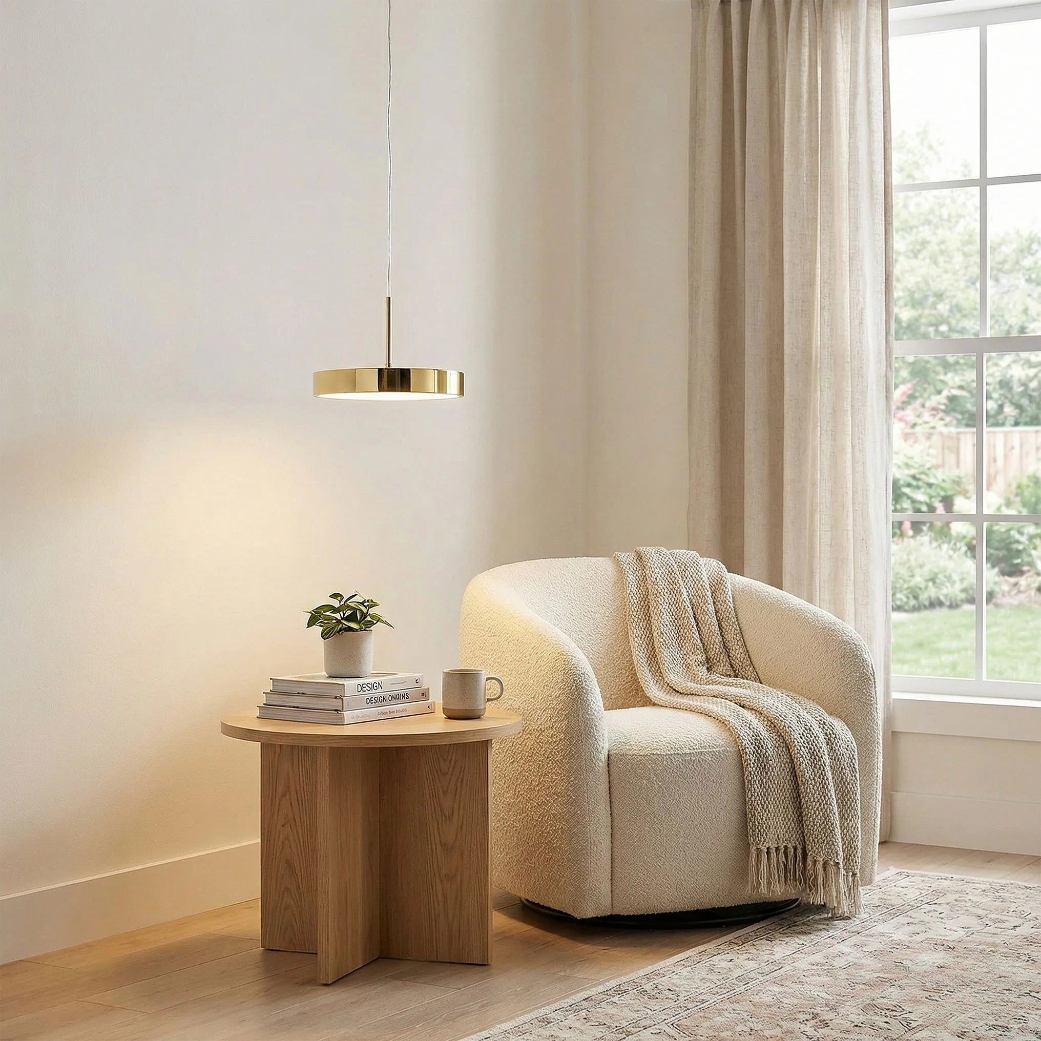LAMPA SUFITOWA WISZĄCA LED APP1686-1CP 30CM ZŁOTA 7