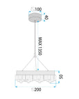 LAMPA WISZĄCA LED LHJ097-CP JASNE RÓŻOWE ZŁOTO 7