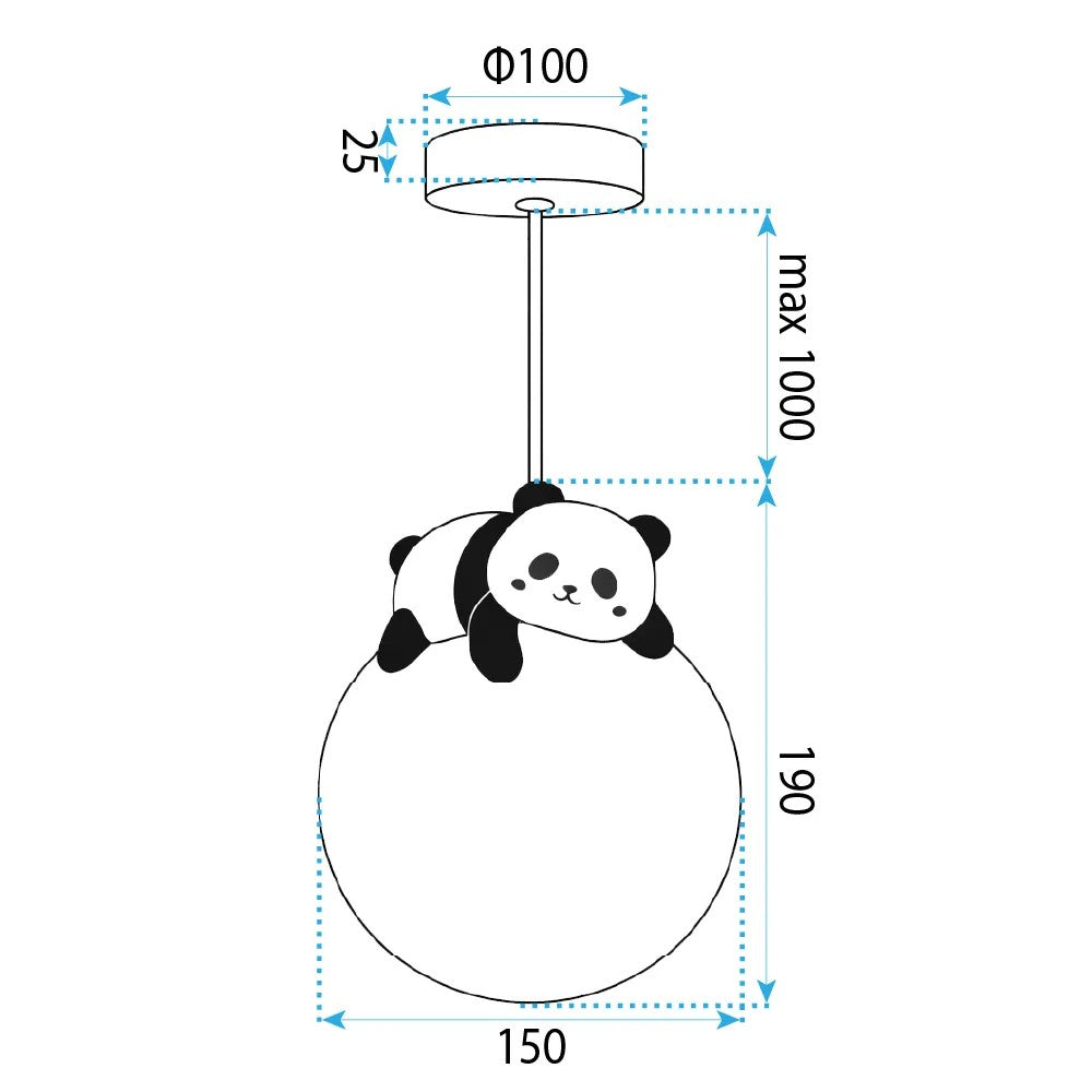 LAMPA SUFITOWA WISZĄCA PANDA G162-1CP 7